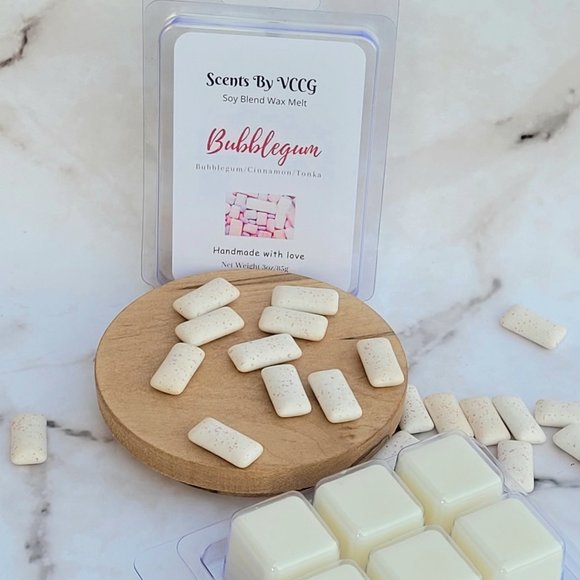 Bubblegum Scented Soy Blend Wax Melts - Picture 2 of 3